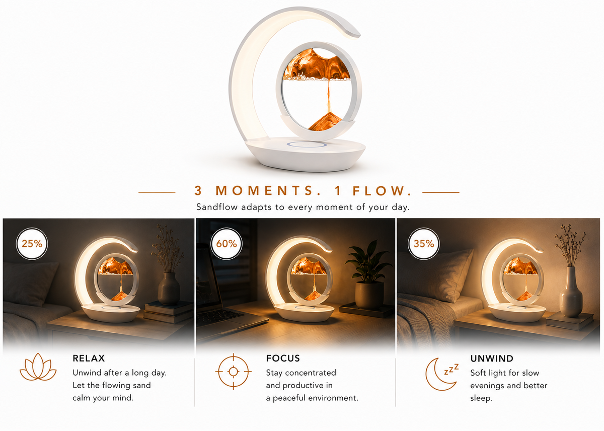 Dynamic Sand Wireless Charging Lamp